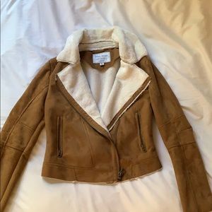 Lucky Brand faux fur lined zip up jacket